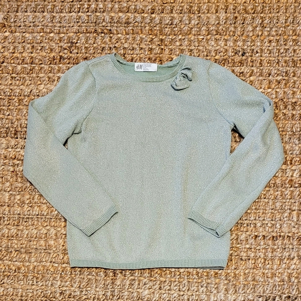 NWOT Girls Sparkly Light Green Long Sleeve